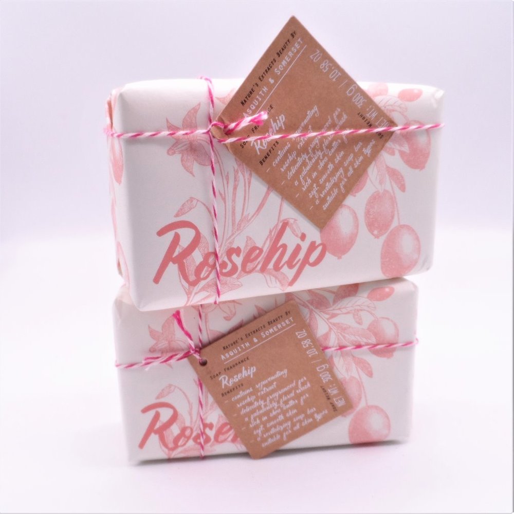 Asquith Somerset Rosehip Bath Bar Soap 10oz 2 Pack